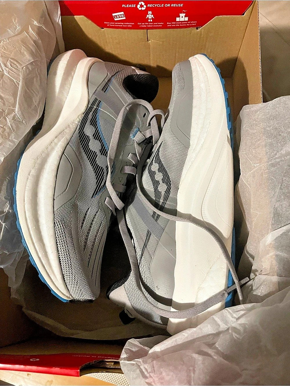 Saucony Tempus Men's Athletic Shoes Gray & Blue US 8
